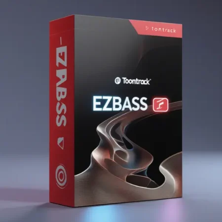 Toontrack EZbass virtual bass instrument showcasing the intuitive user interface and key features for music production.
