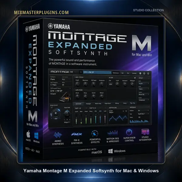 Yamaha Montage M Expanded Softsynth 3D box